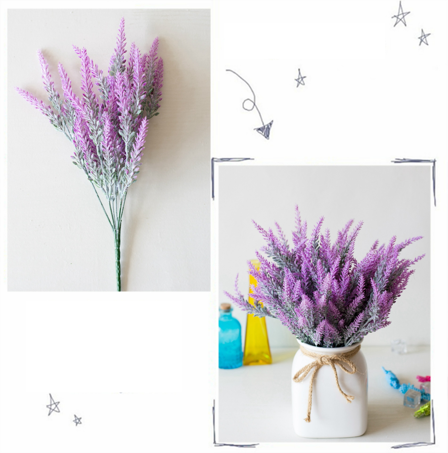 Romantic Provence Lavender Artificial Plants