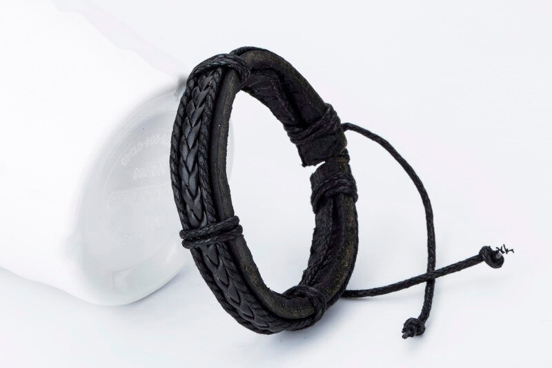 Men's Woven Leather Bracelet
