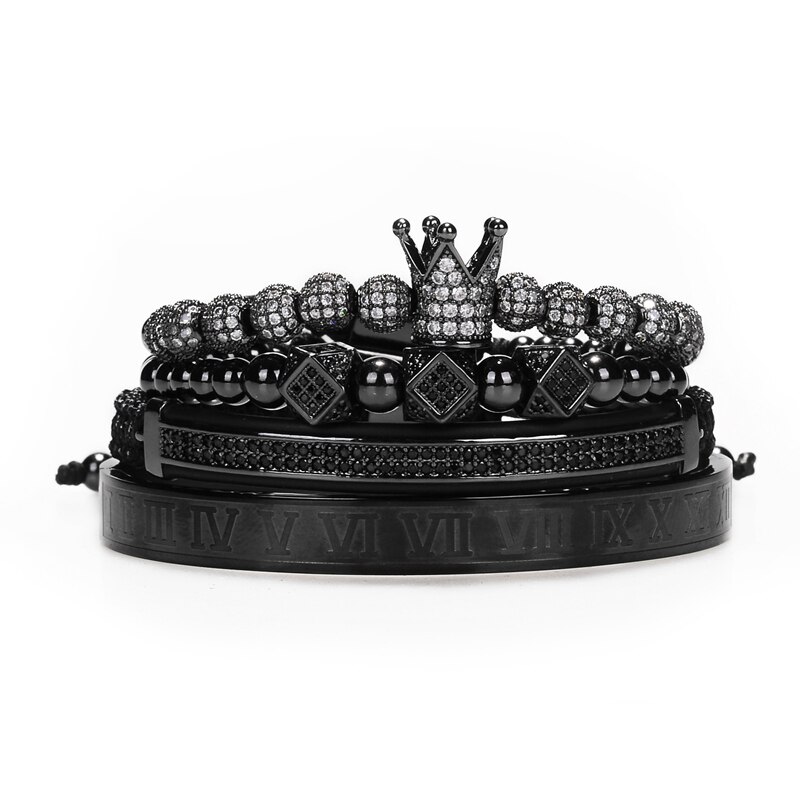 Men's Crown Decorated Bracelet
