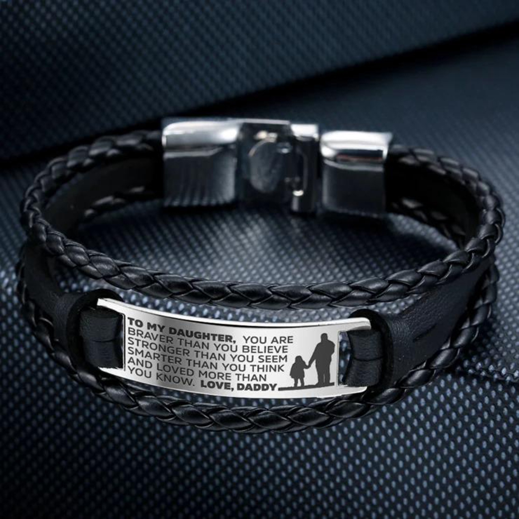 Retro Style Engrave Unisex Leather Bracelet