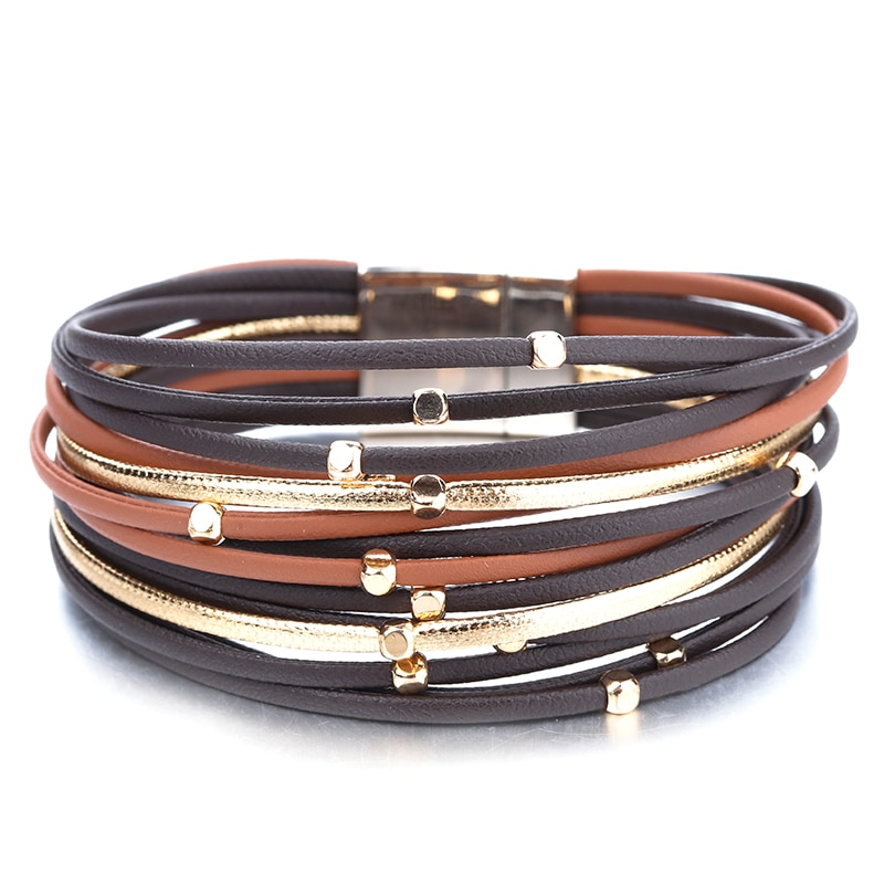 Boho Genuine Leather Bracelet for Women
