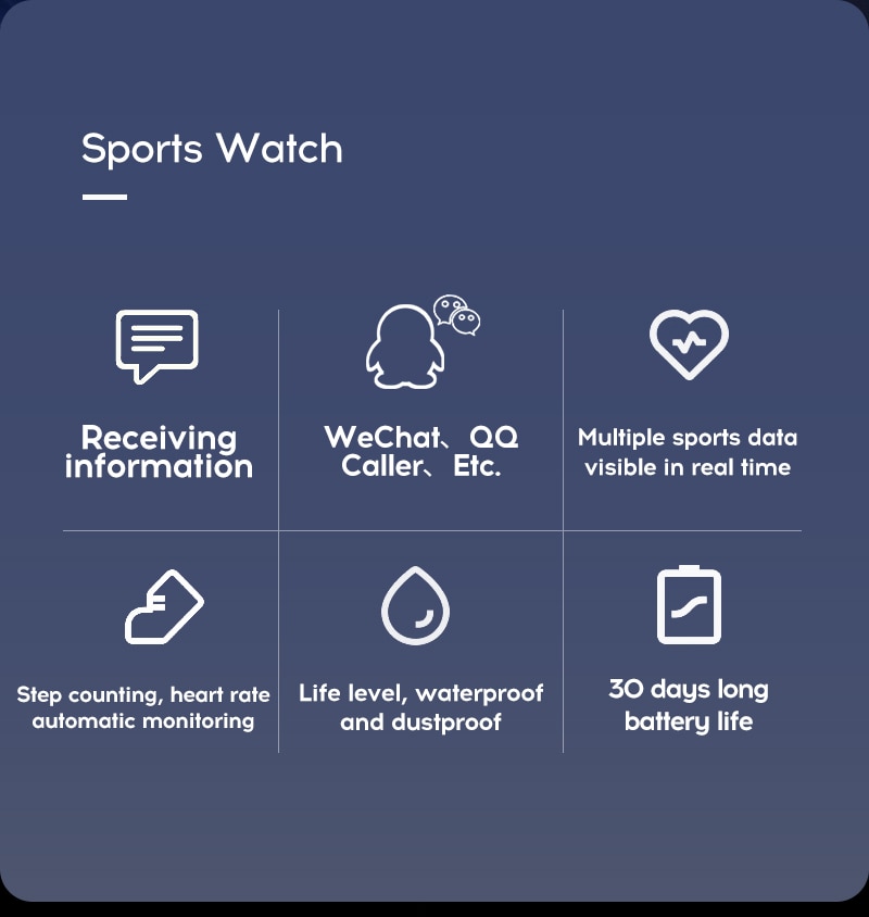 Men's Sport Digital Smart Watch