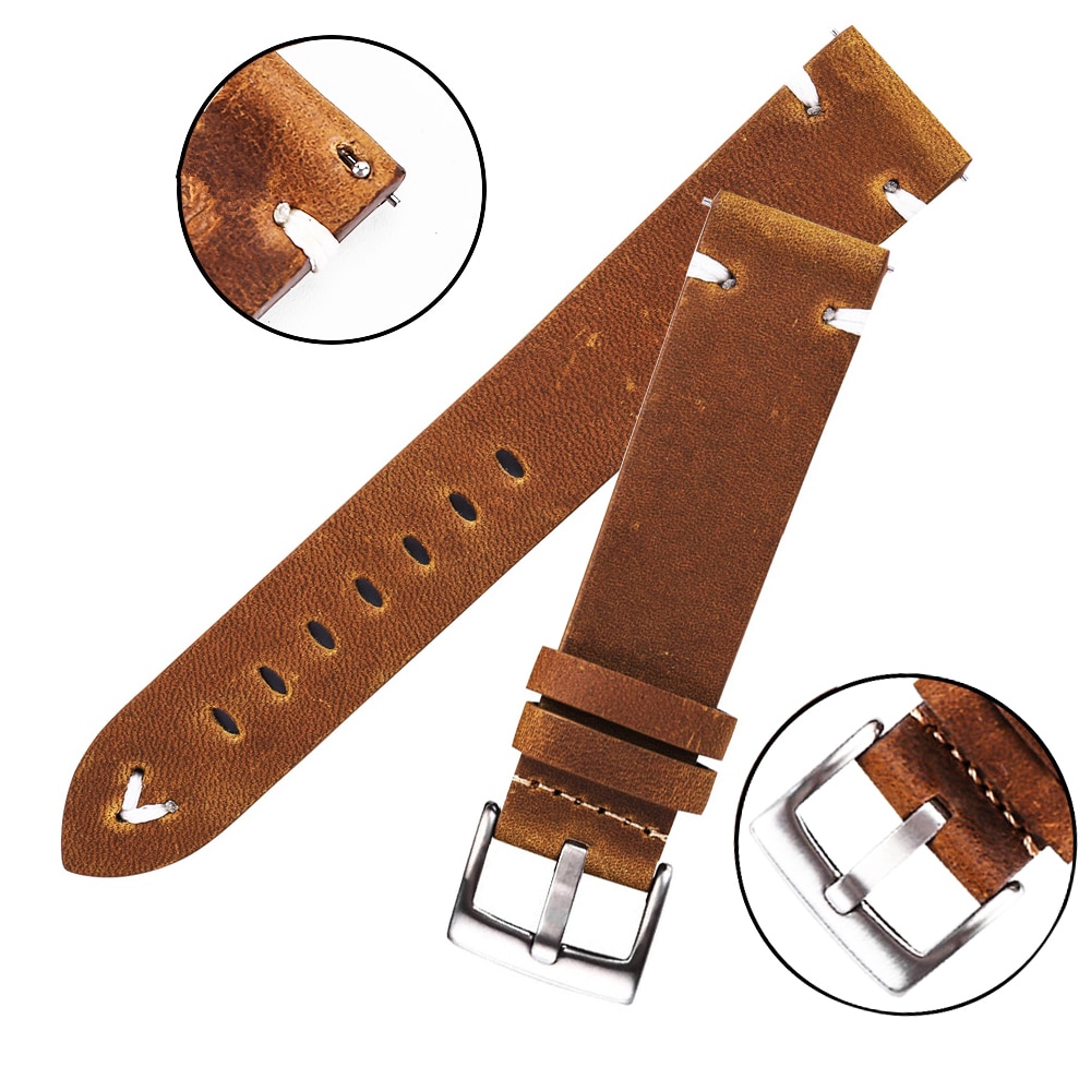 Universal Quick Release Leather Watchband