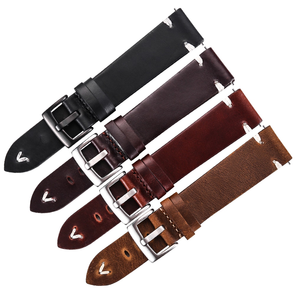 Universal Quick Release Leather Watchband