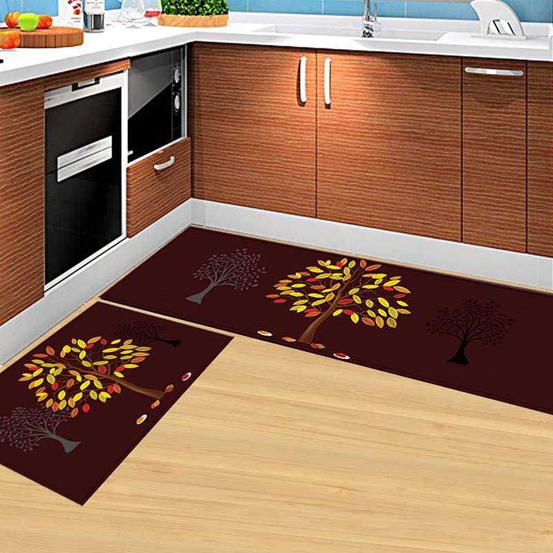 Colorful Boho Pattern Kitchen Mat
