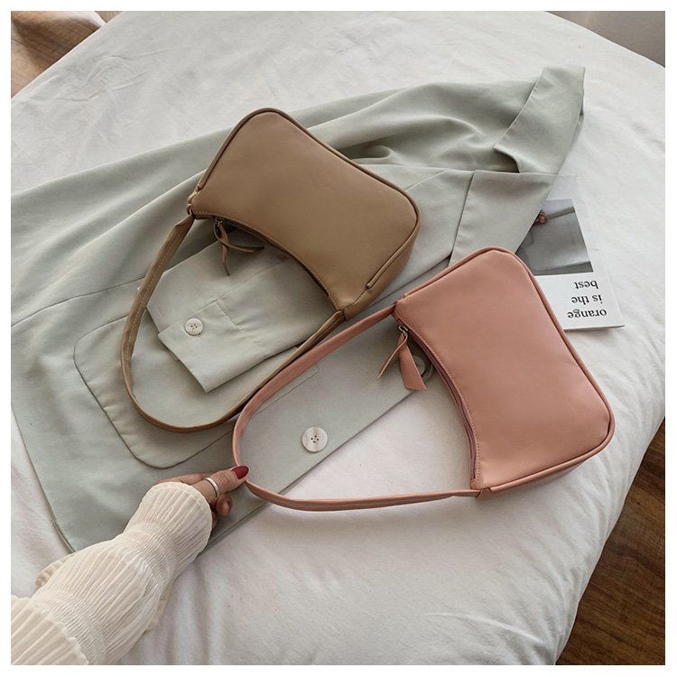 Women's Soft PU Leather Baguette Handbag