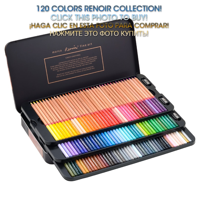 Marco 12/24 Colors SQUARE BODY Trendy Pastel Color Pencils Andstal oil Color Pencil Professional Colored Pencils for School