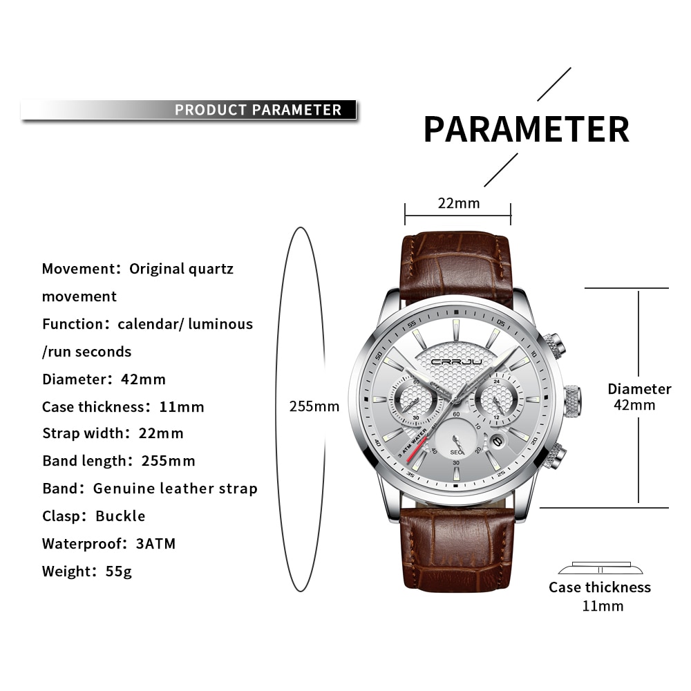 Men's Stainless Steel Luxury Watch