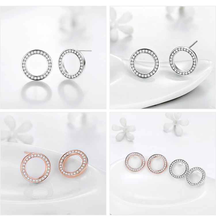 Women's 925 Sterling Silver Ring Earrings
