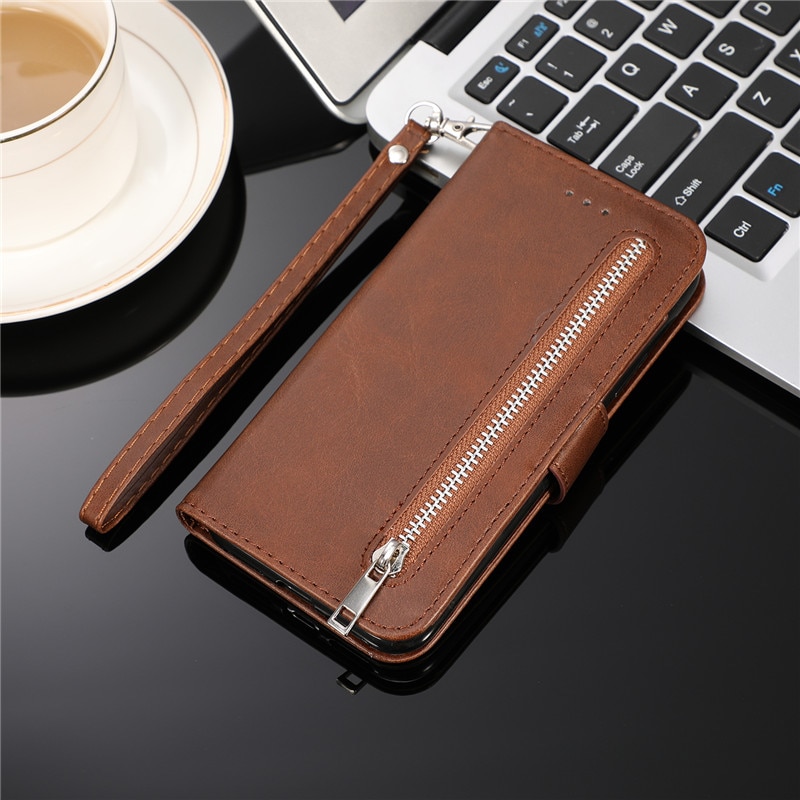 Leather Zipper Wallet Case for Samaung Galaxy
