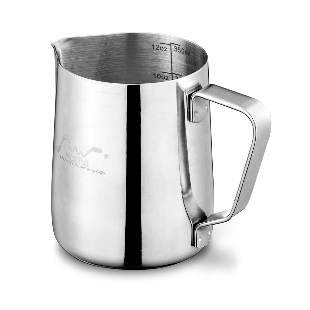 Silver Milk Frothing Pitcher Jug