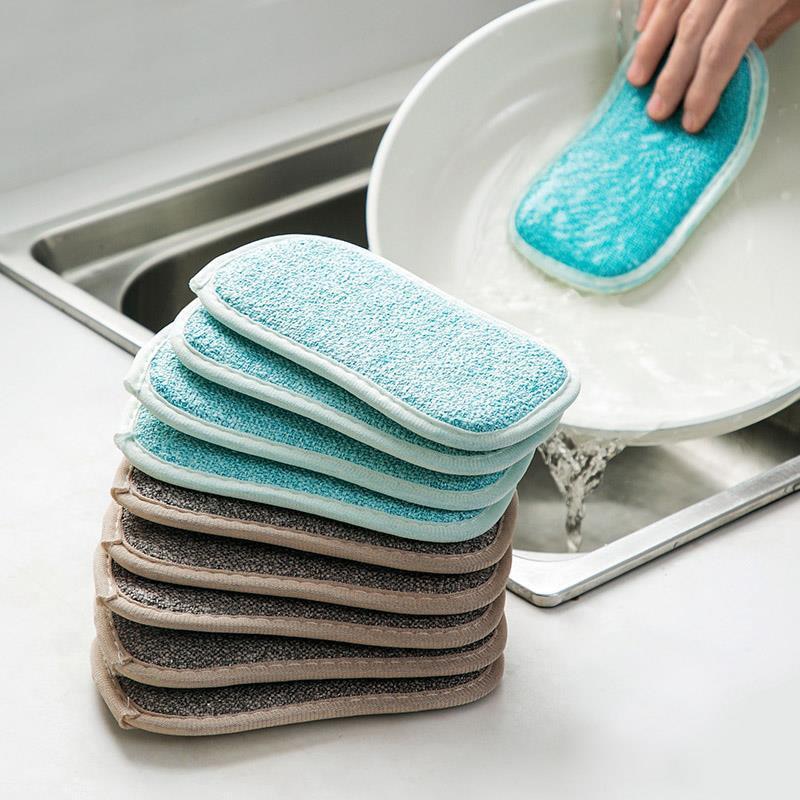 Two Sided Absorbent Sponge Kitchen Cleaning Cloths 1/3 pcs Set