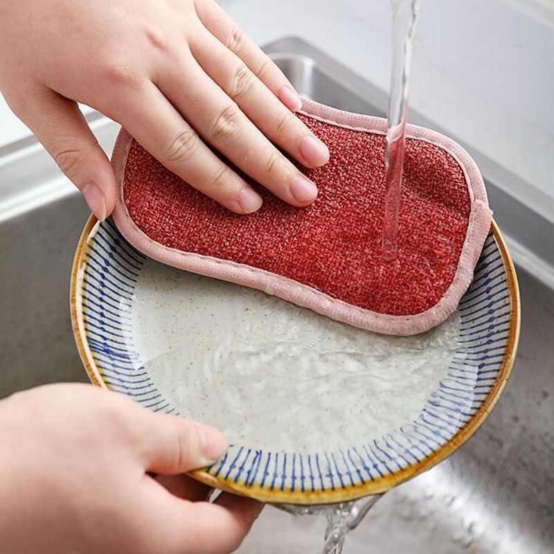 Two Sided Absorbent Sponge Kitchen Cleaning Cloths 1/3 pcs Set