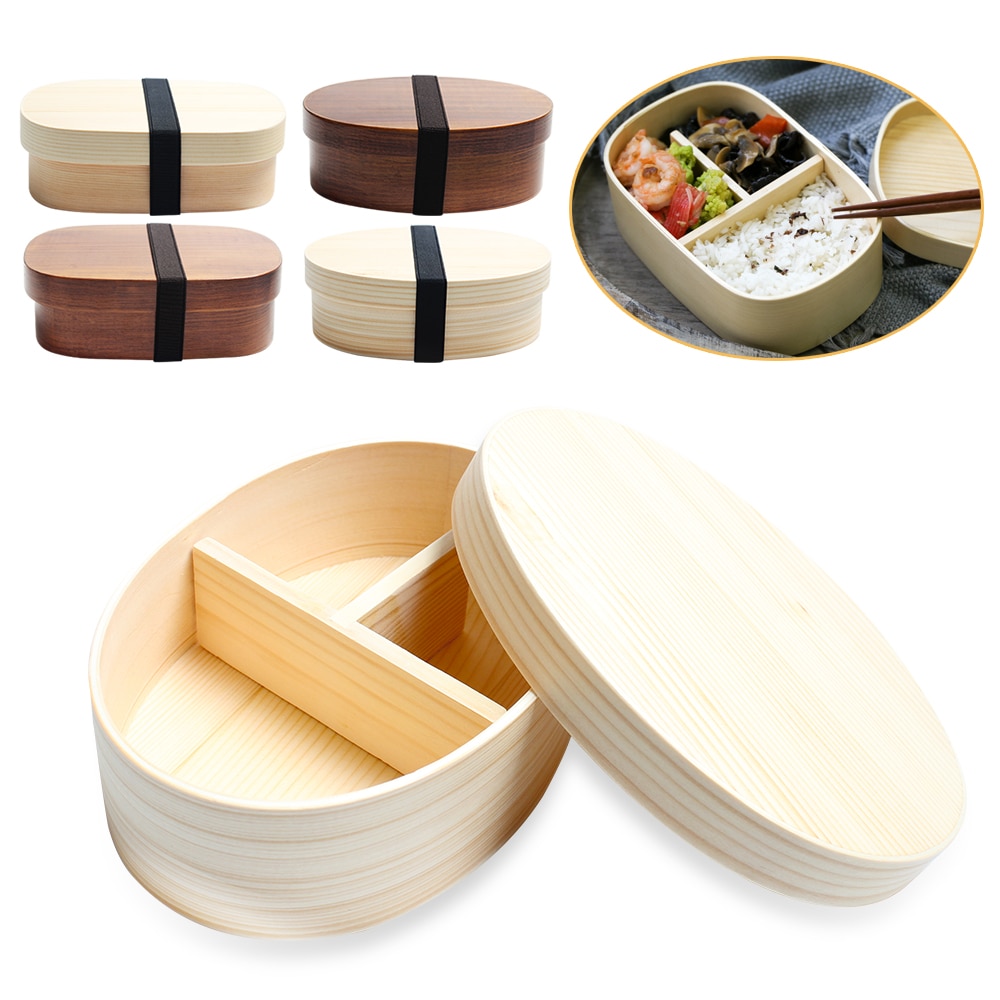 Wooden Lunch Boxes with Dinnerware Sets