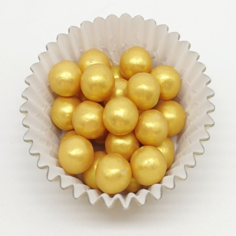 Golden Pearl Sprinkles in Different Sizes