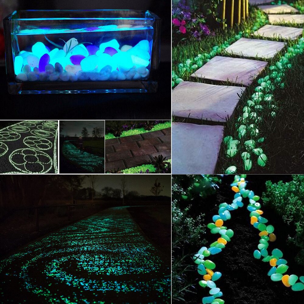 Set of Luminous Stones for Garden