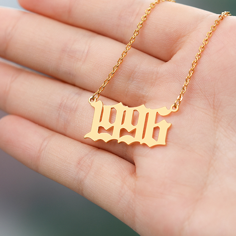 Stainless Steel Birth Year Necklace