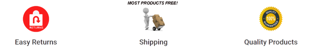 Easy Returns
Most Products Free Shipping!
Quality Products