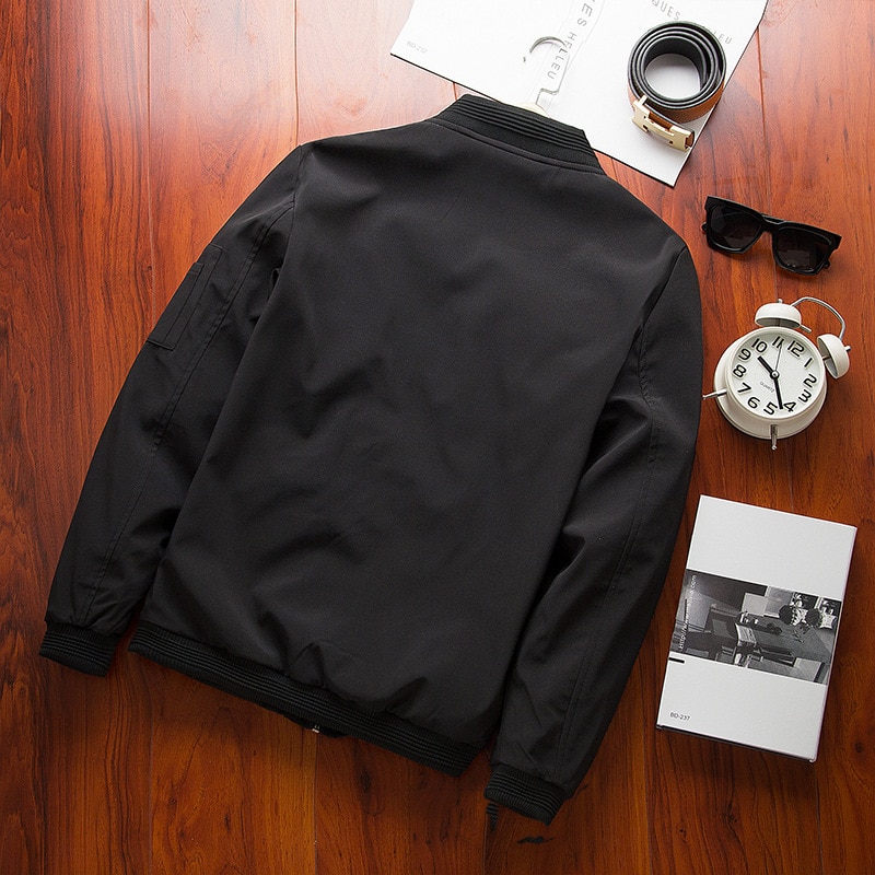 Covrlge Spring New Men's Bomber Zipper Jacket Male Casual Streetwear Hip Hop Slim Fit Pilot Coat Men Clothing Plus 4XL MWJ146