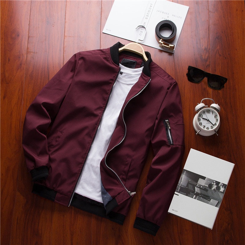 Covrlge Spring New Men's Bomber Zipper Jacket Male Casual Streetwear Hip Hop Slim Fit Pilot Coat Men Clothing Plus 4XL MWJ146