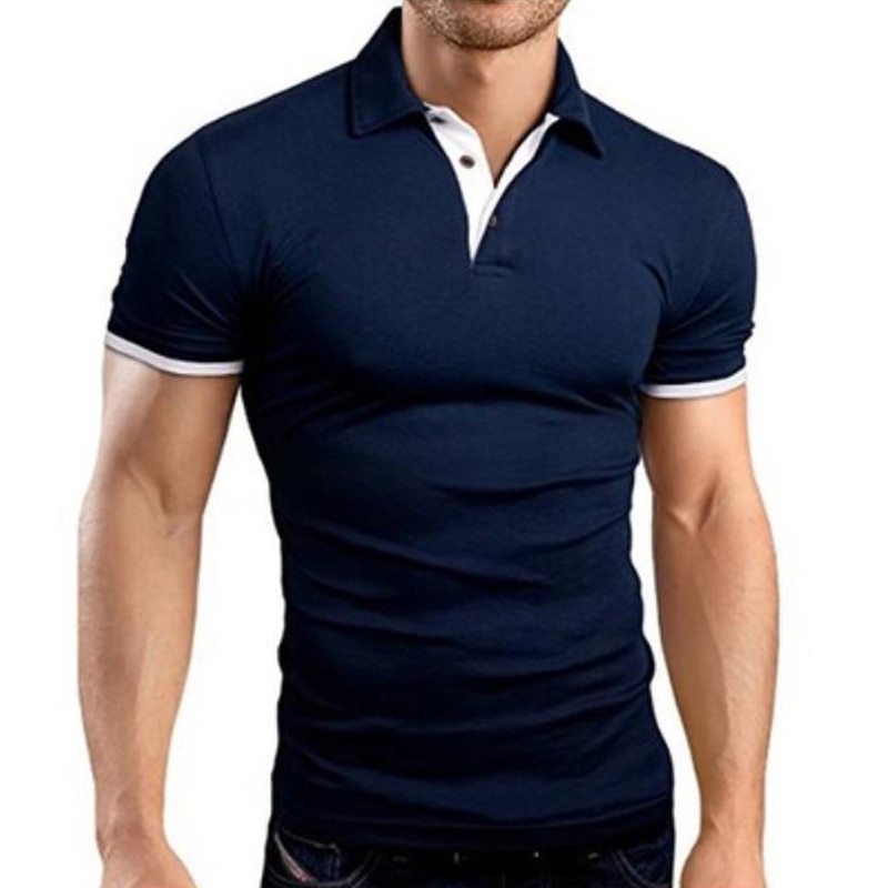 Covrlge PoloShirt Men Summer Stritching Business Clothes Luxury Men Tee Shirt Men's Shorts Sleeve Poloshirt Brand Polos MTP129