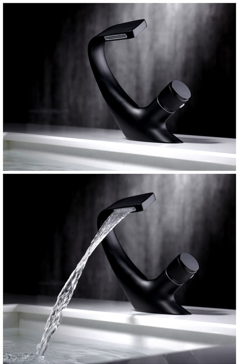 Bent Modern Style Bathroom Faucet