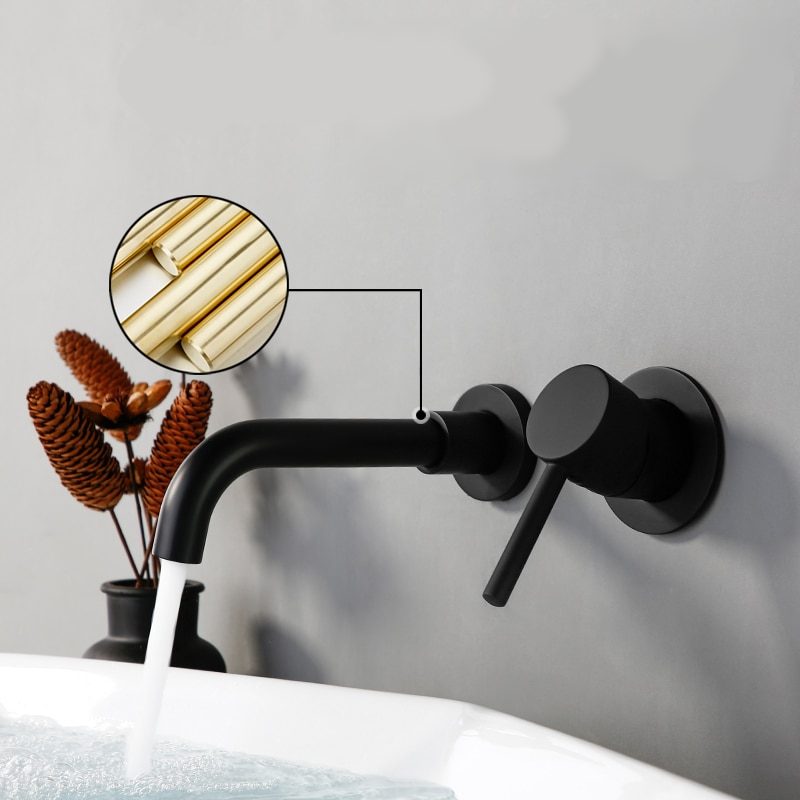 Wall-Mount Basin Mixer with Simple Design