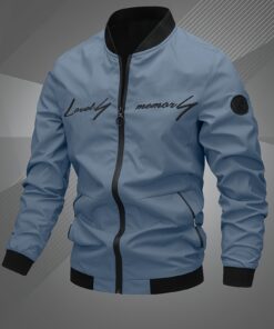 Men'S Letter Embroidered Casual Bomber Jacket, Mens Winter Jackets And Coats, Fridays Items, Mens Gifts Ideas, Gifts for Men, Thermal Wear for Men, Christmas Gifts, Suitable for Everyday Life, Home, Outdoor, Work, And Leisure Settings.