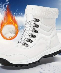 Snow Boots Women, Warm Faux Fur Lined, Slip Resistant, Ankle Boots for Cold Weather, Fashion Design, Winter Boots for Women Elegant Classy, Sparkly Boots, High Heel Boots for Women, Fall Boots Women, Winter Shoes, Plus Size Boots