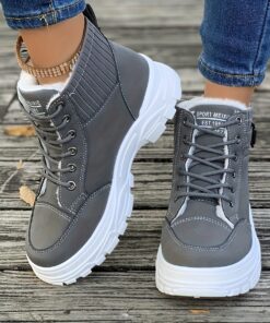 Women's Winter Warm Snow Boots with Thick Non-Slip Sole & High-Top Ankle - Heavy-Duty Cold-Resistant Boots for Ice, Snow, Driveways, Sidewalks - (Local Warehouse Stock) | Fabric Upper Winter Footwear for &