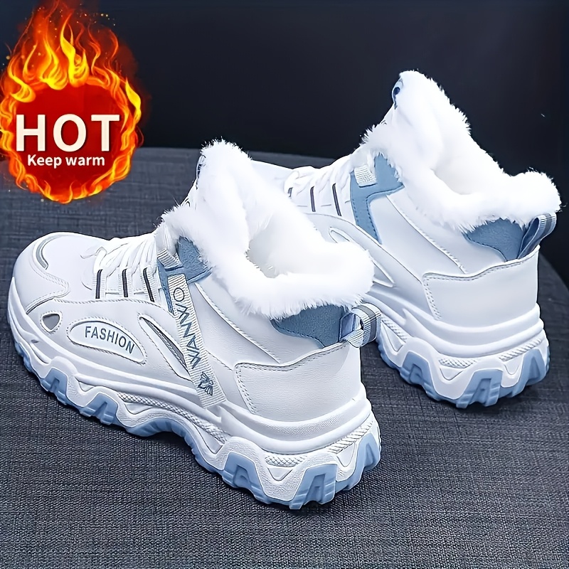 Women's Winter Snow Boots with Height Increase - Thickened Warm Plush Lining Short Boots, Round Toe Traction Sole & Upper - All- for Cold Weather, for students & Everyday Winter Wear ()