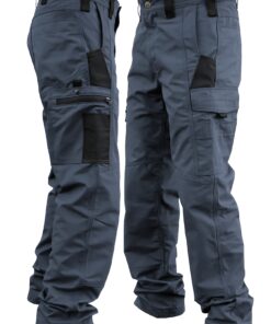 1pc Men's Tactical Cargo Pants - Heavy-Duty Construction Work Pants with Multiple Utility Pockets (Some Zippered/Closure), Secure Closure for Outdoor Hiking, Construction, Travel - All-Season Tactical Pants for Professionals (Spring/Fall/Summer) - Solid Color Design, Hiking Gear, Functional Pockets, Sturdy Build, Working Professionals