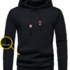 Men'S Casual Pullover Hooded Sweatshirt | Waffle Pattern Plaid Fabric, Long Sleeve, Hooded, Regular Fit, with Kangaroo Pocket, Streetwear for Winter Fall, As Gifts