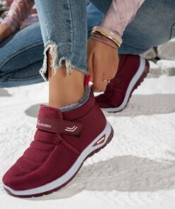 Women's Winter Snow Boots with Faux Fur Collar & Plush - Non-Slip Rubber Sole, Thick Warm &, Ice-Resistant Round Toe, Buckle Closure (No Zippers) - Heavy-Duty Cold Weather Boots for Ice, Snow, Driveways & Urban