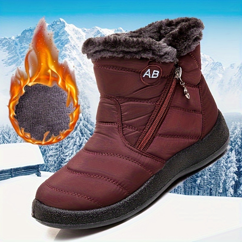 Women's Winter Snow Boots - High Quality Slip-On/Side Zipper, Plush Lined High Collar, Warm & Lightweight, Multi-Color (Black/White/Tan/Navy/Gray) - Cushioned Insole & Arch, PVC Outsole with Traction Tread for Ice & Snow - Ideal for Snow Trips, Commuting, Outdoor - All-Season Versatile Winter Boots, Winter Boots For Women, Bottes Hiver Femme, Women Winter Boots, Winter Shoes For Women, Boots For Women Winter, Winter Shoes Boots Women, Winter Boots Women, Fall Boots,
