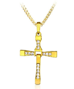 Men's Cross Shaped Pendant Necklace