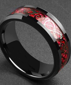 Black Celtic Pattern Men's Ring