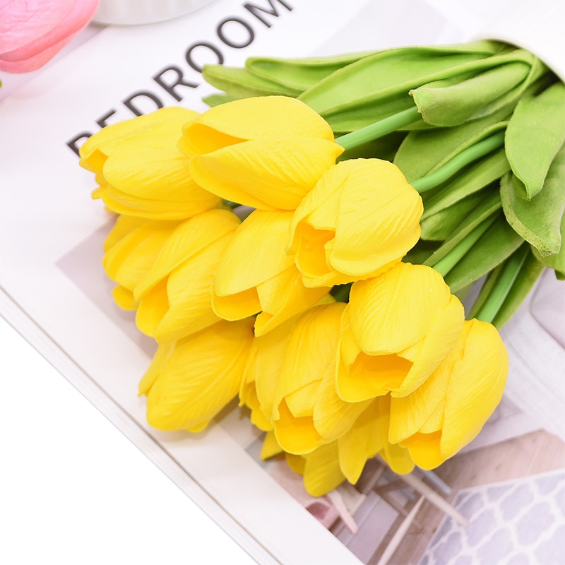 Artificial Tulip Flower Set 10 Pcs Artificial Tulip Flower Set 10 Pcs