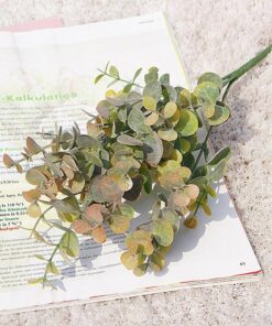 Colorful Artificial Eucalyptus Leaves Branch