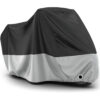 Motorcycle Cover Waterproof Outdoor - All Season Sun Protection with Lock-Holes Rain Snow Windproof Dustproof Universal Fit Motorbikes Vehicle Moped Cover