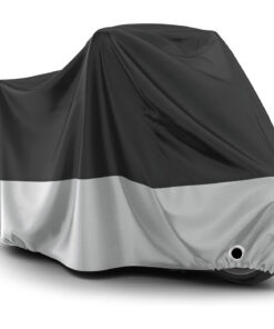 Motorcycle Cover Waterproof Outdoor - All Season Sun Protection with Lock-Holes Rain Snow Windproof Dustproof Universal Fit Motorbikes Vehicle Moped Cover