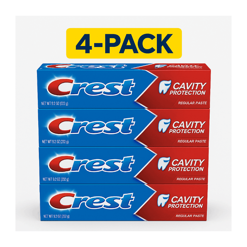 Crest Toothpaste Regular Flavor 8.2 oz (Pack of 4)