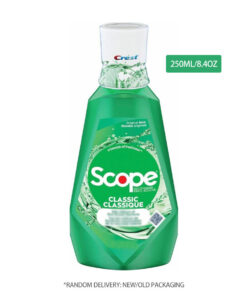 Crest Mint Flavor Mouth Rinse, 8.5 Fl Oz Bottle, Daily Oral Refresher, Bathroom Counter Essential, Holiday Season Gift, Home & Travel Use