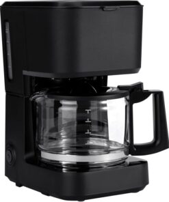 5-Cup Drip Coffee Brewer with Glass Carafe, Auto Pause, Removable Filter Basket, Matte Black, coffee maker, coffee machines