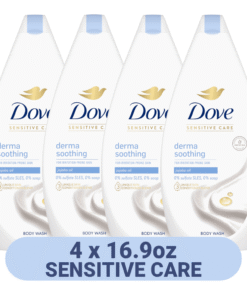 4 bottles of Dove body wash, 16.9oz a bottle