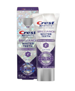 Crest 3D White Brilliance Fluoride Whitening Toothpaste with 4% Hydrogen Peroxide - 3 oz