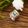 Bohemian Turquoise Rings for Men And Women, Vintage Finger Rings, Stylish Jewelry Accessories for Parties And Weddings.