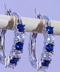 Earrings for Women Featuring Colorful Zirconia Ear Buckles, Perfect for Casual And Party Wear.