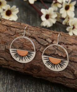 Vintage Sunrise Sun Drip Earrings