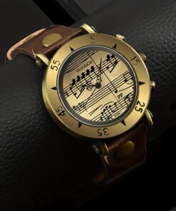 1pc Vintage Music Symbol Quartz Watch, Ideal choice for Gifts